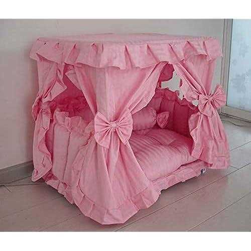 Princess Pink Pet Dog Handmade Bed House+1 candy Pillow - Pet Supplies online store