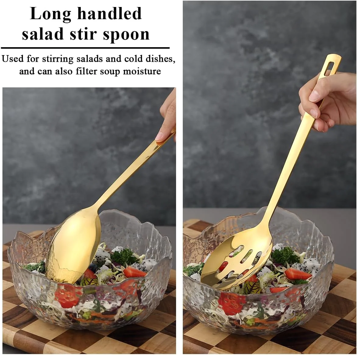 Gold Kitchen Utensils Set 6pcs, Titanium Plating Stainless Steel Cooking Utensils Set, Heavy Duty Kitchen Tools Spatulas Set