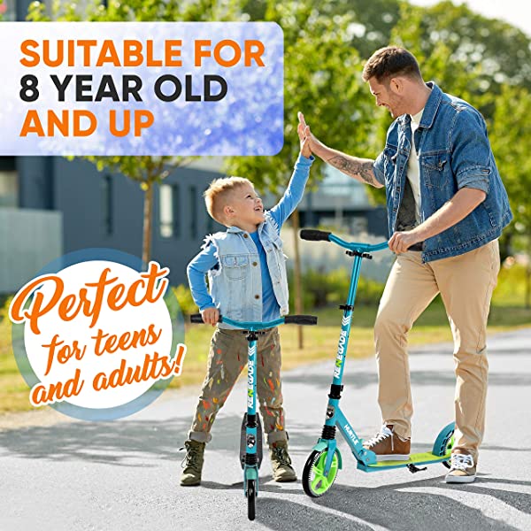Hurtle Scooter &ndash; Scooter for Teenager &ndash; Kick Scooter &ndash; 2 Wheel Scooter with Adjustable T-Bar Handlebar &ndash