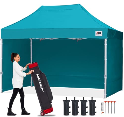 ABCCANOPY Easy Pop Up Canopy Tent with Sidewalls 10x10 Commercial -Series, White