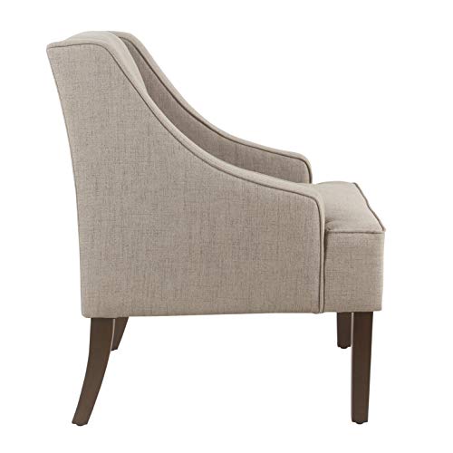 HomePop Velvet Swoop Arm Accent Chair, Suri Blue