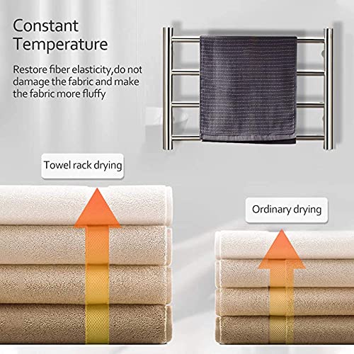 Towel Warmer/Multifunction Electric Heater Towel Rack Low Energy Consumption 58W Bathroom Heated Towel Rail Radiator Wall Mounted 304 Stainless Steel