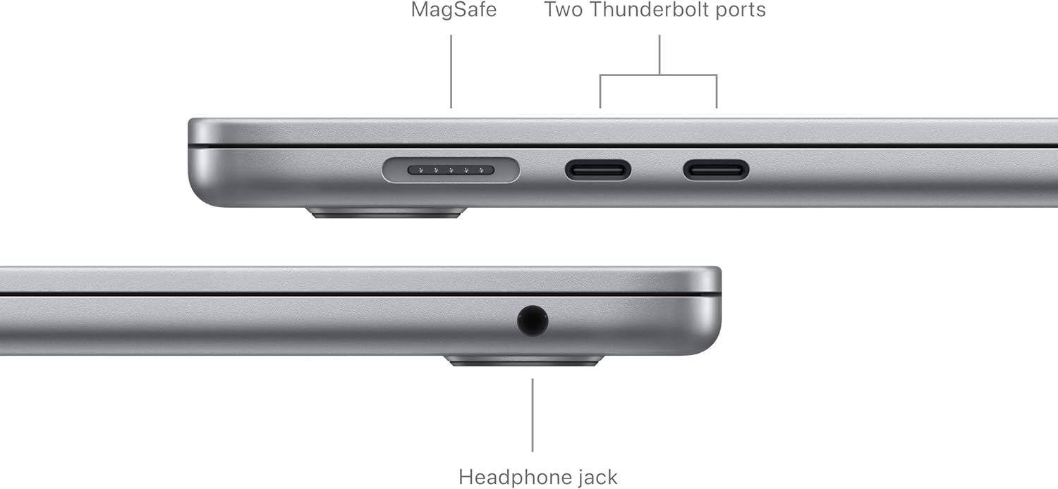 Apple 2024 MacBook Air 15-inch Laptop with M3 chip, 16GB Unified Memory, 1TB SSD Storage, Space Gray - Z1GD000JF