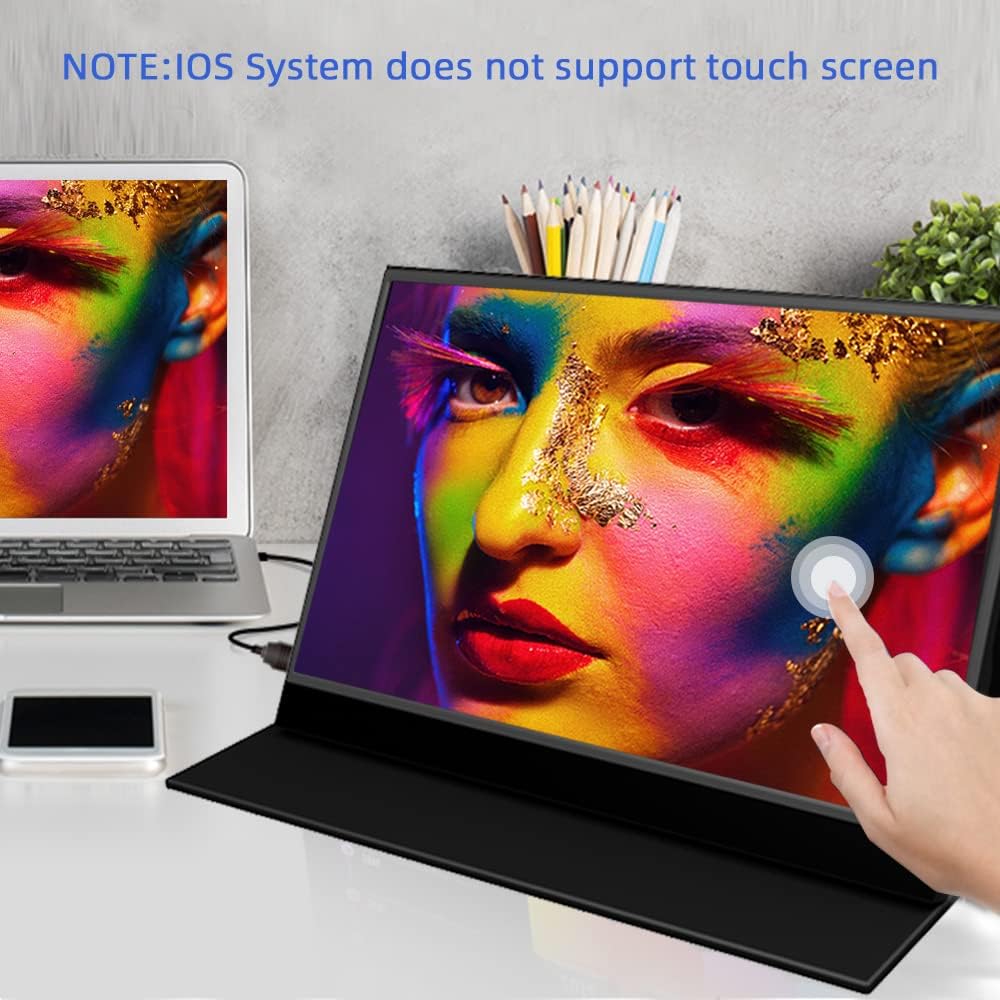 Portable Monitor��AYY 15.8'' 1080P FHD Freesync IPS 100% SRGB Gaming Monitor with Speaker,Vesa