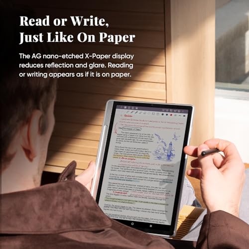 XPPen 3 in 1 Color Digital Notebook 10.95'' Paper Note Taking Tablet with 16384 Pressure Levels Battey-Free X3 Pro Pencil 2 Magnetic Folio 6+128GB