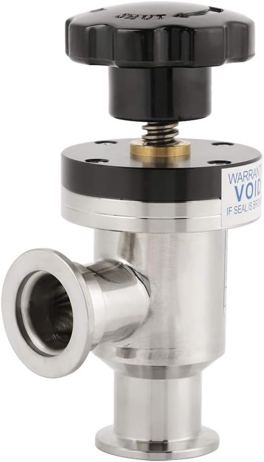 Bellow Isolation Valve, KF25 304 Stainless Steel High Vacuum Manual Right Angle Valve Fit For Semiconductor Solar Energy Metallurgy