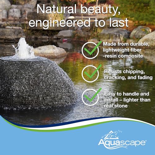 Aquascape Stacked Slate Sphere Water Fountain for Yard, Landscape, and Garden, Small | 78287