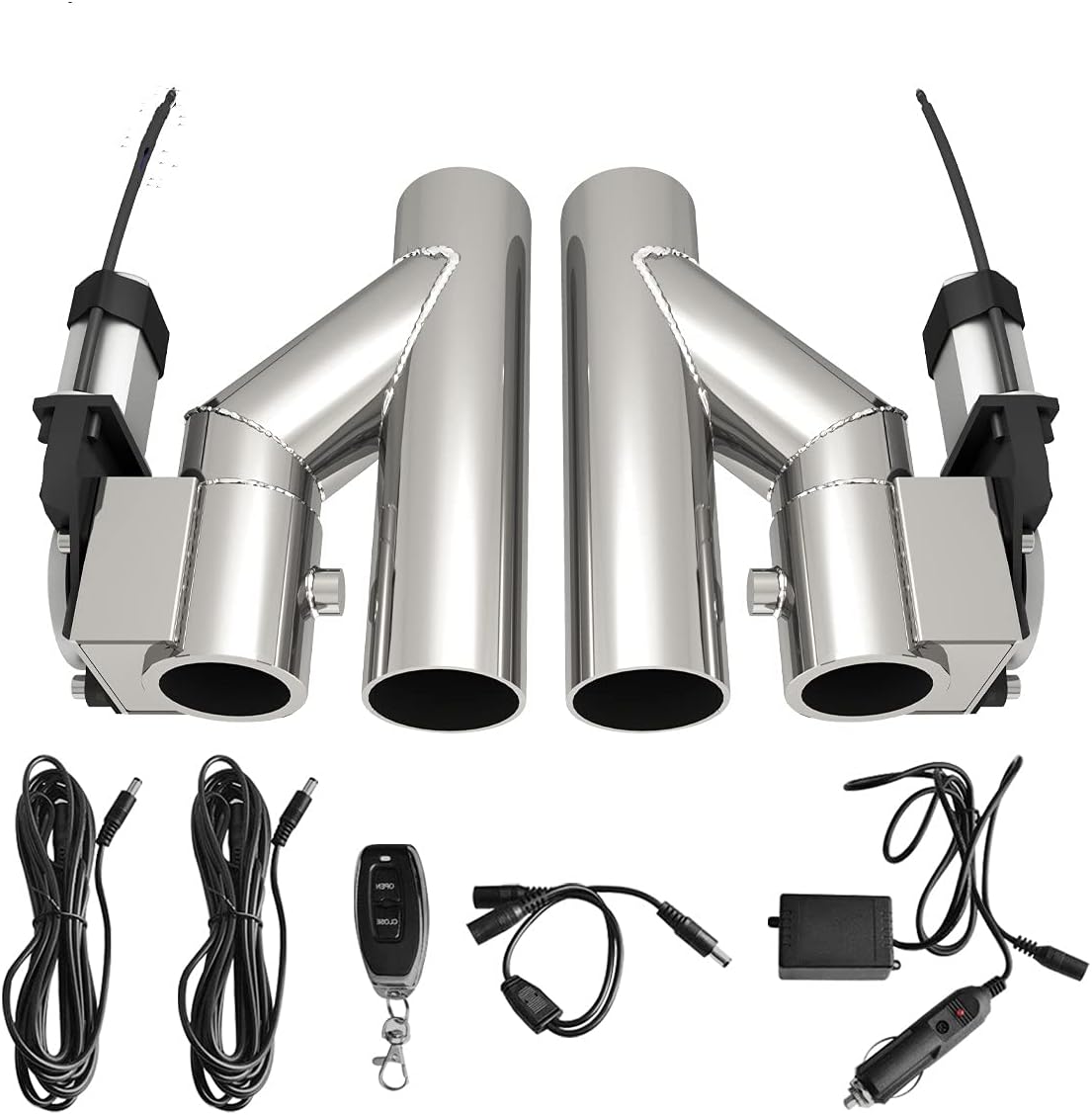 SPELAB 3.0 Inch Stainless Steel Dual Exhaust Pipe Kit