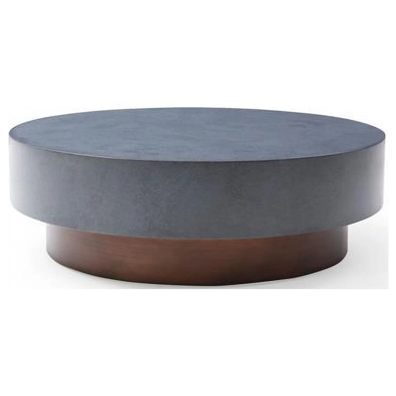 HomeRoots 489058 48 in. Antique Copper & Grey Steel Round Coffee Table