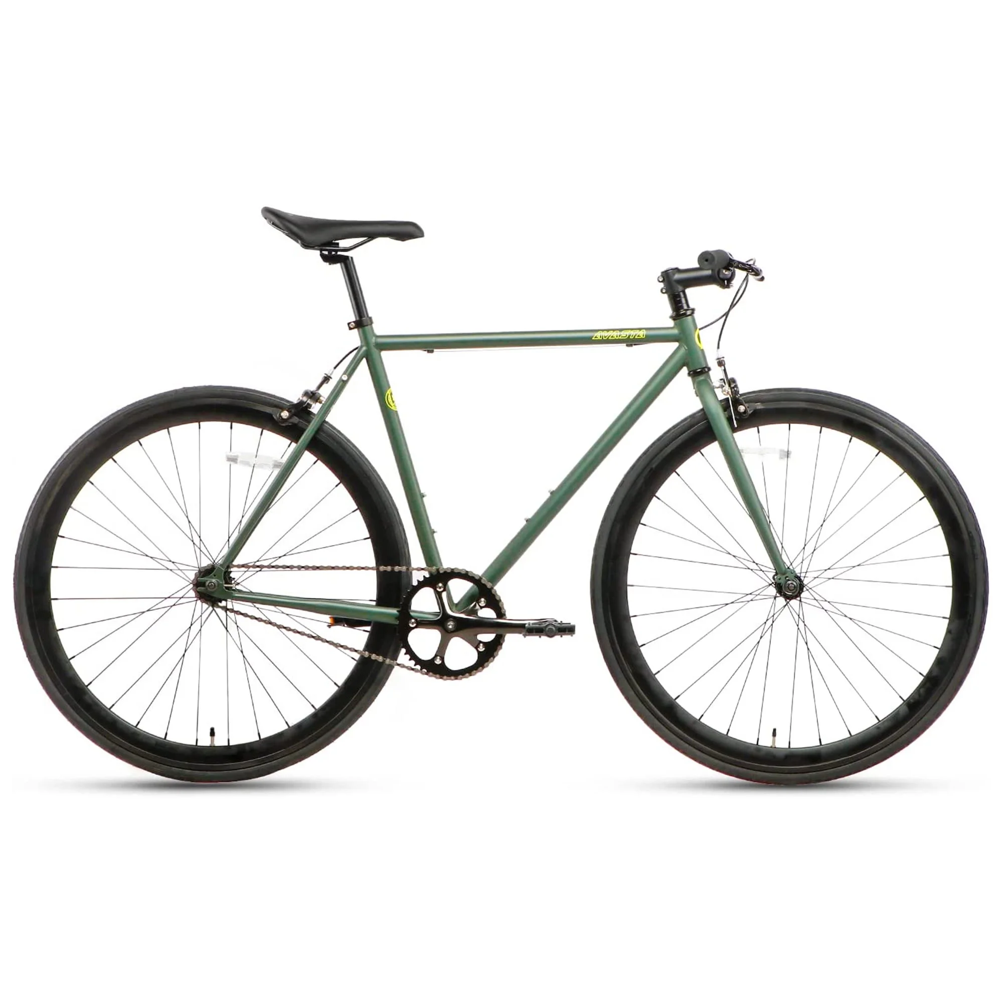 AVASTA 700C 54 In Single Speed Fixed Gear Urban Commuter Fixie Bike, Green - Radiant Selections
