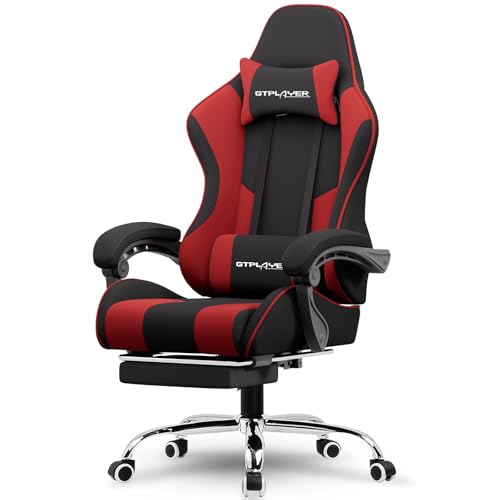 GTPLAYER Gaming Chair, Computer Chair with Footrest and Lumbar Support