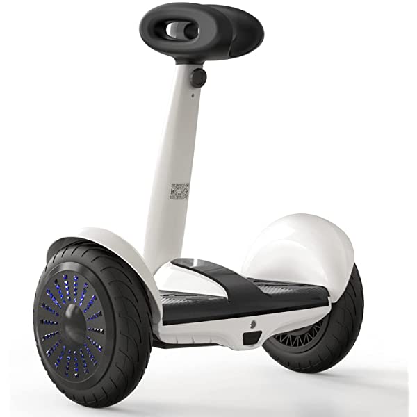 Hiboy J5 Self-Balancing Electric Scooter with Steering Bar, Smart Self-Balancing Hoverboards with APP Control, White and Black