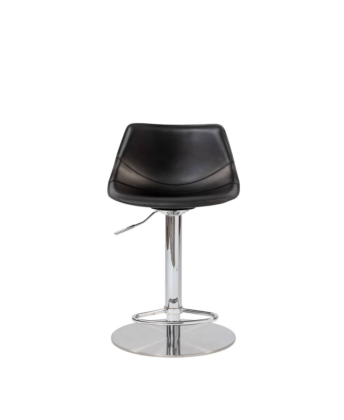Euro Style Rudy Adjustable Swivel Bar or Counter Stool - Black
