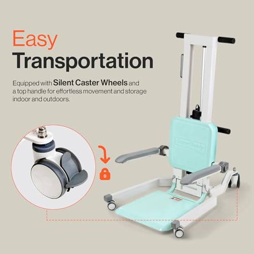 SuperHandy GoRise Electric Floor to Stand Lift – 500 Lbs Capacity, Standing Assistance, Portable, Adjustable, Ergonomic, Easy Storage