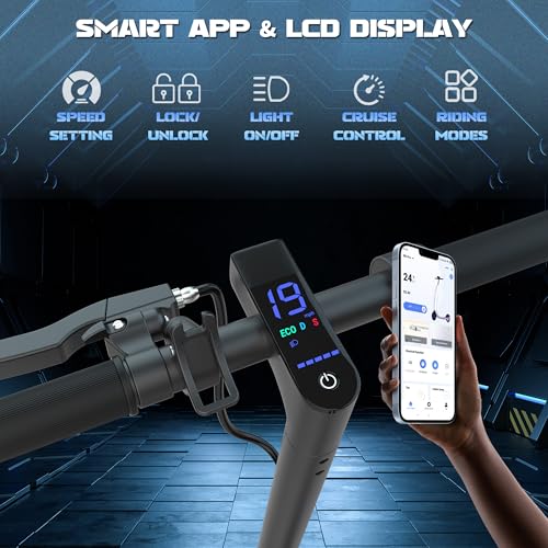 Electric Scooter for Kids 10+, 350W Motor, Max 12Miles Long Range, 19 MPH Max Speed, 8.5" Solid Tire