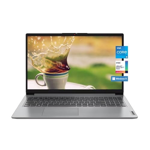 Lenovo 15.6" Laptop with Intel i5-1235U, IdeaPad 1i, 15.6" FHD Anti-Glare Display, 12th Gen Intel Core i5-1235U 10-core Processor