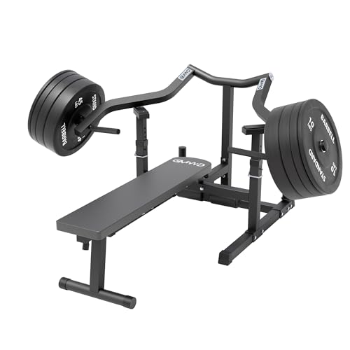 GMWD Chest Press Machine, 1050LBS Bench Press Machine with Independent Converging Arms, Adjustable Flat Incline Bench for Chest, AB Workouts
