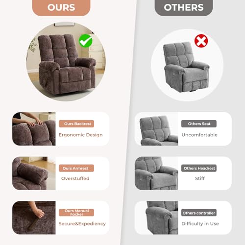 Oversized Power Lift Recliner Chair with Massage and Heat for Elderly, 26" Extra Wide Lift Chair for Big and Tall