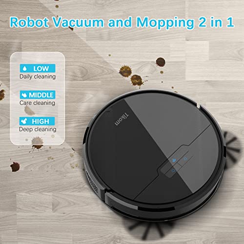 Tikom Robot Vacuum and Mop, G8000 Robot Vacuum Cleaner, 2700Pa Strong Suction, Self-Charging, Good for Hard Floors