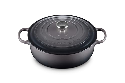 Le Creuset Enameled Cast Iron Signature Round Wide Dutch Oven, 6.75 qt., Cerise
