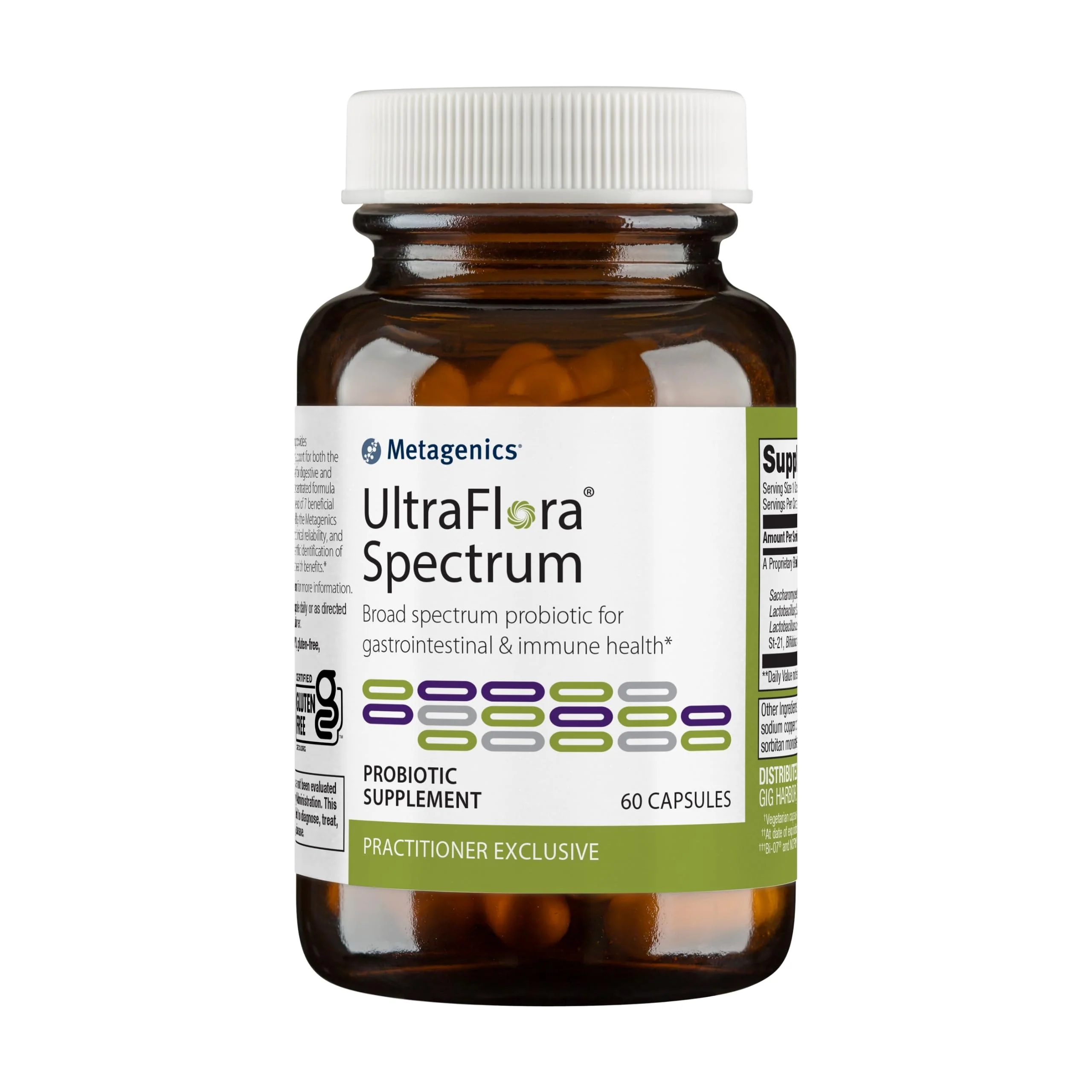 Metagenics UltraFlora Spectrum - Digestive & Immune Health Supplement* - Daily Probiotic - Non-GMO & Gluten-Free - 60 Capsules - Kansas Nuitrition