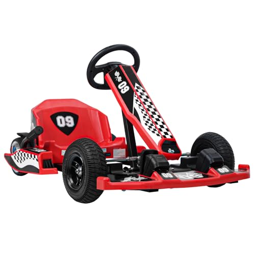 Go Kart Electric Drift Kart, 36v Go Cart with Adjustable Body Length,3 Speed Mode,Fast 350w Motor,Max Load 187lbs,Max Speed 16 Mph