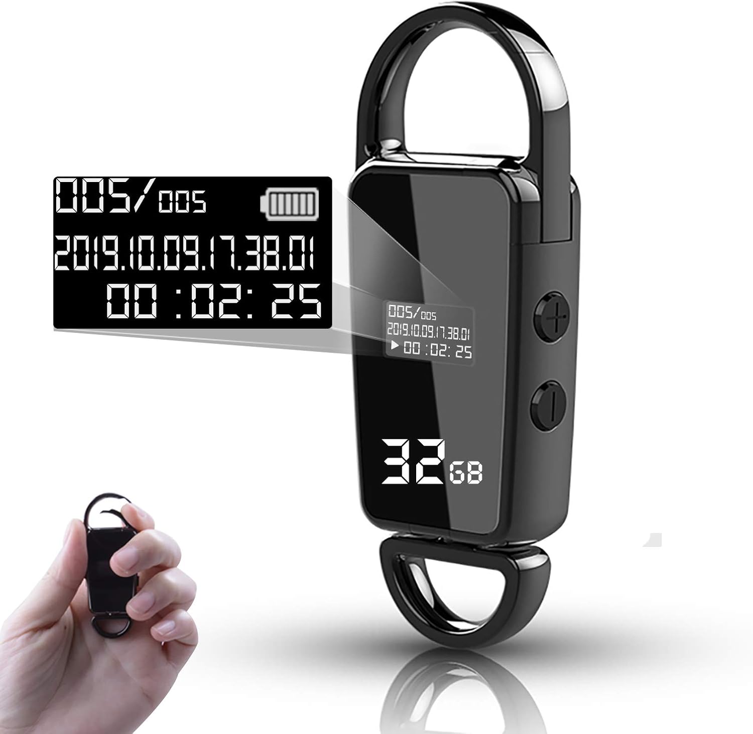 Henf 32GB Voice Recorder,Voice Activated Recorder,Rechargeable Digital Voice Recorder for Lectures,Meetings