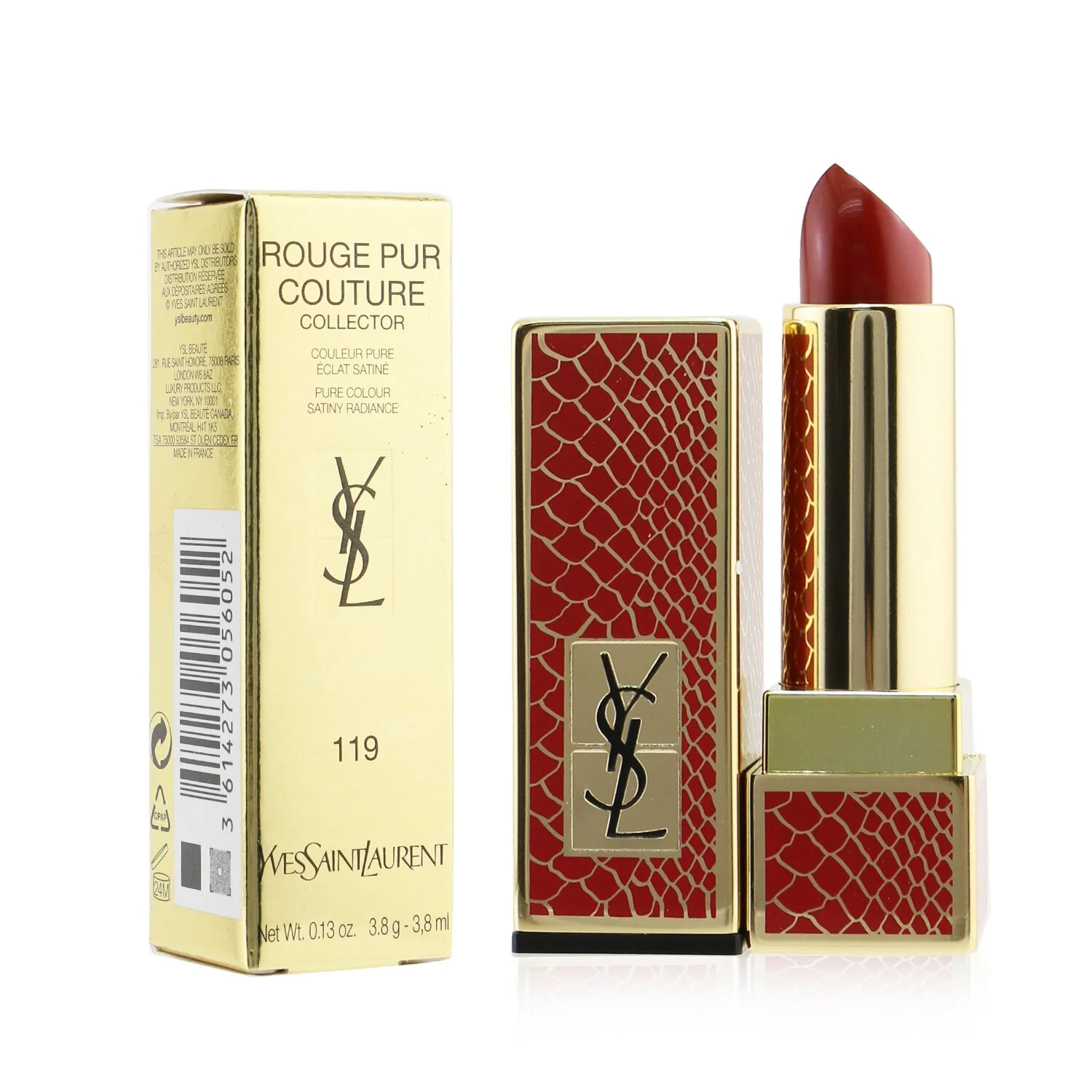 Yves Saint Laurent Rouge Pur Couture (Wild Edition) - # 119 Light Me Red  3.8g/0.13oz