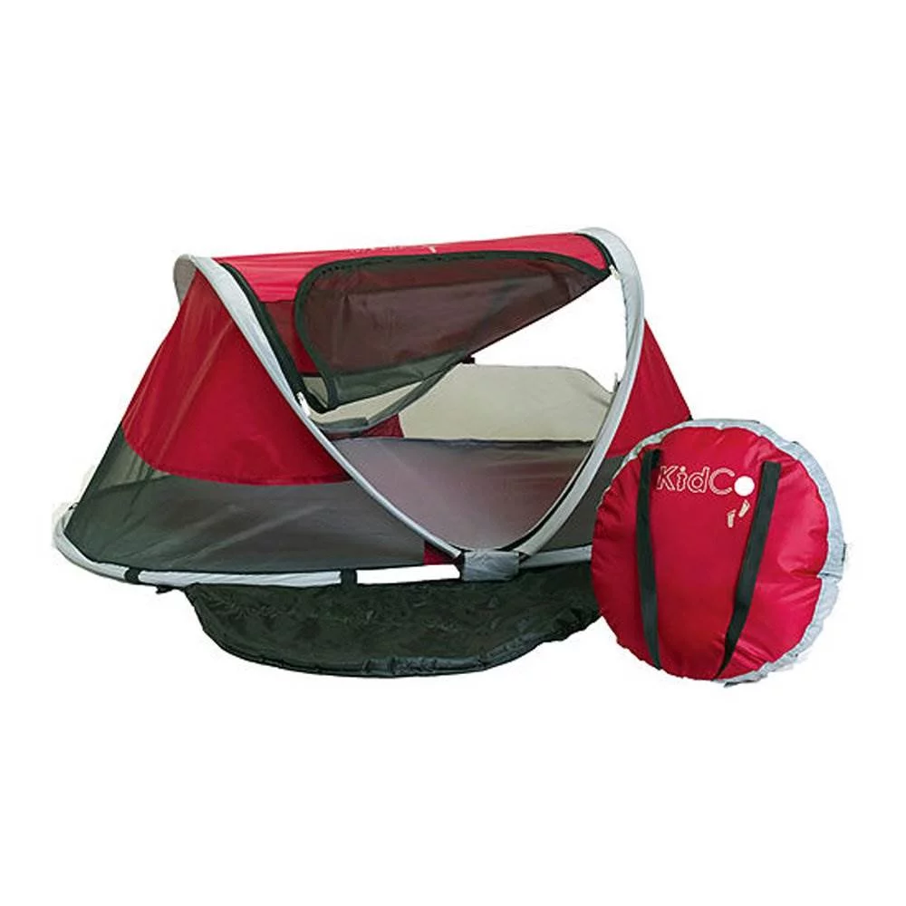 KidCo PeaPod Portable Kids Sleeping Travel Bed and Tent, Cranberry Red
