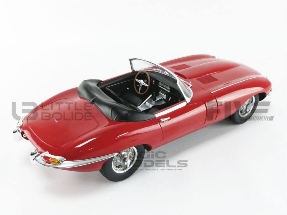 1962 Jaguar e-type Cabriolet Red 1/12 Diecast Model Car by Norev