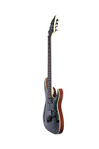 IYV 7 String ISFF7U-450 Fanfret Electric Guitar Trans Green, Right