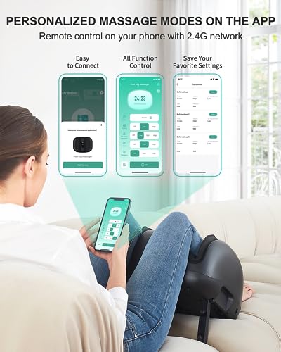 Nekteck Foot Shiatsu Massager for Circulation and Pain Relief, Smart Electric Massage Machine with Heat, Deep Kneading, Vibration