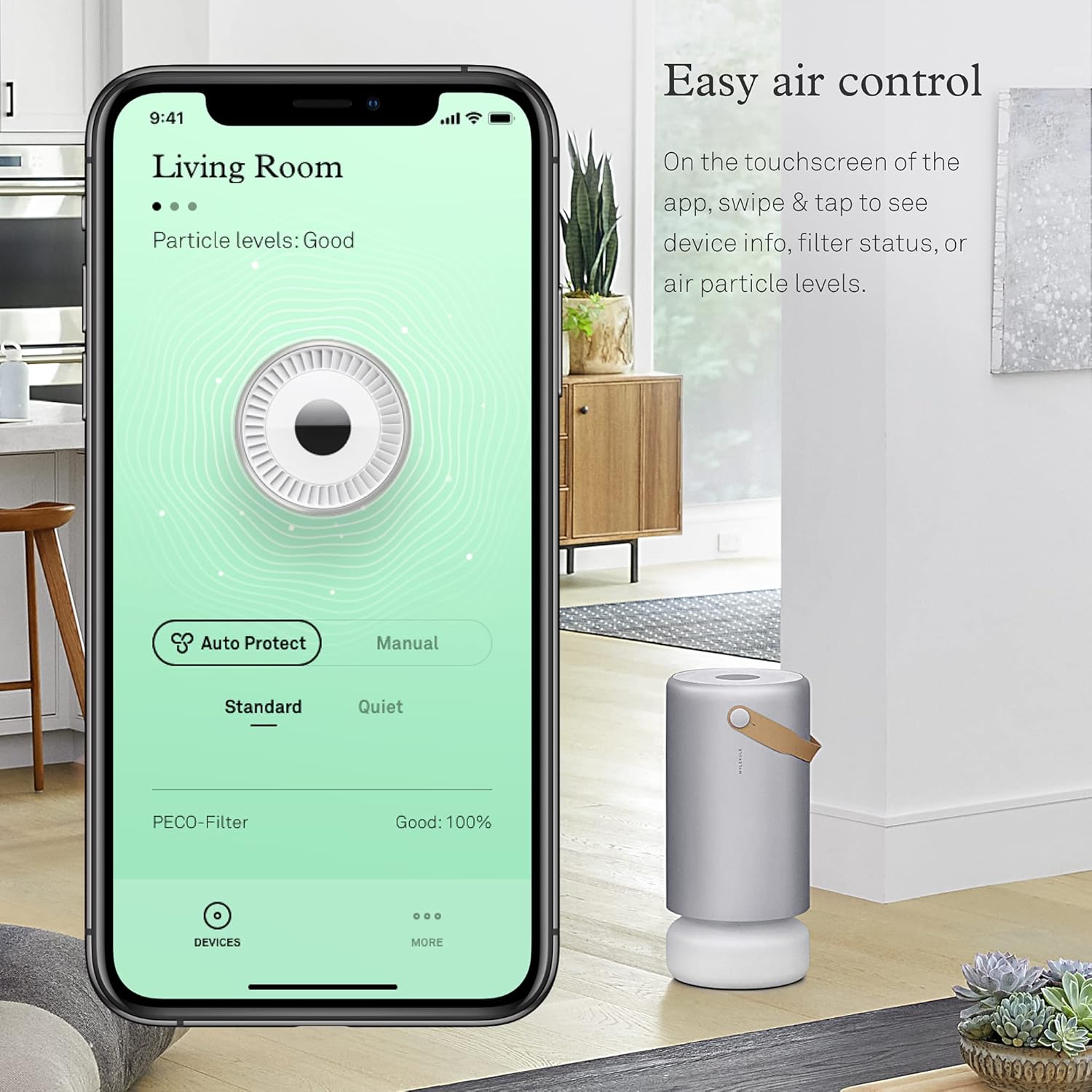 Molekule Air Pro FDA-Cleared Medical Air Purifier with PECO Technology for Smoke, Allergens, Pollutants, Viruses