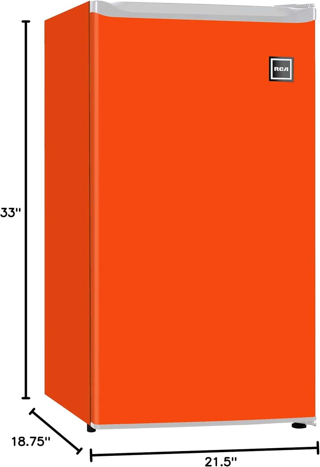 RCA RFR321 Single Door Mini Fridge with Freezer, 3.2 Cu. Ft. capacity - Orange