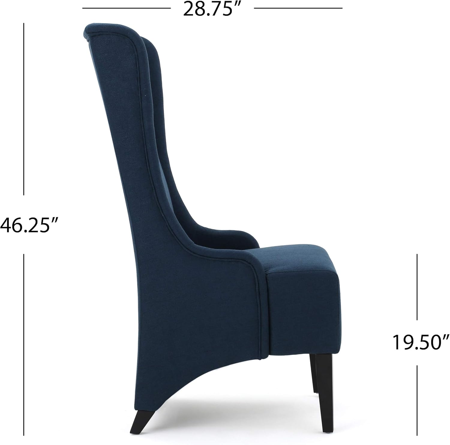 Christopher Knight Home Callie Fabric Dining Chair, Dark Blue