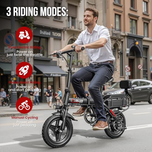 Spacewalk Folding Ebikes for Adults - H5/H5-pro with 500W Motor, 36V/48V Battery, 13.7 MPH/15 MPH, 35 Miles/37 Miles PAS Range