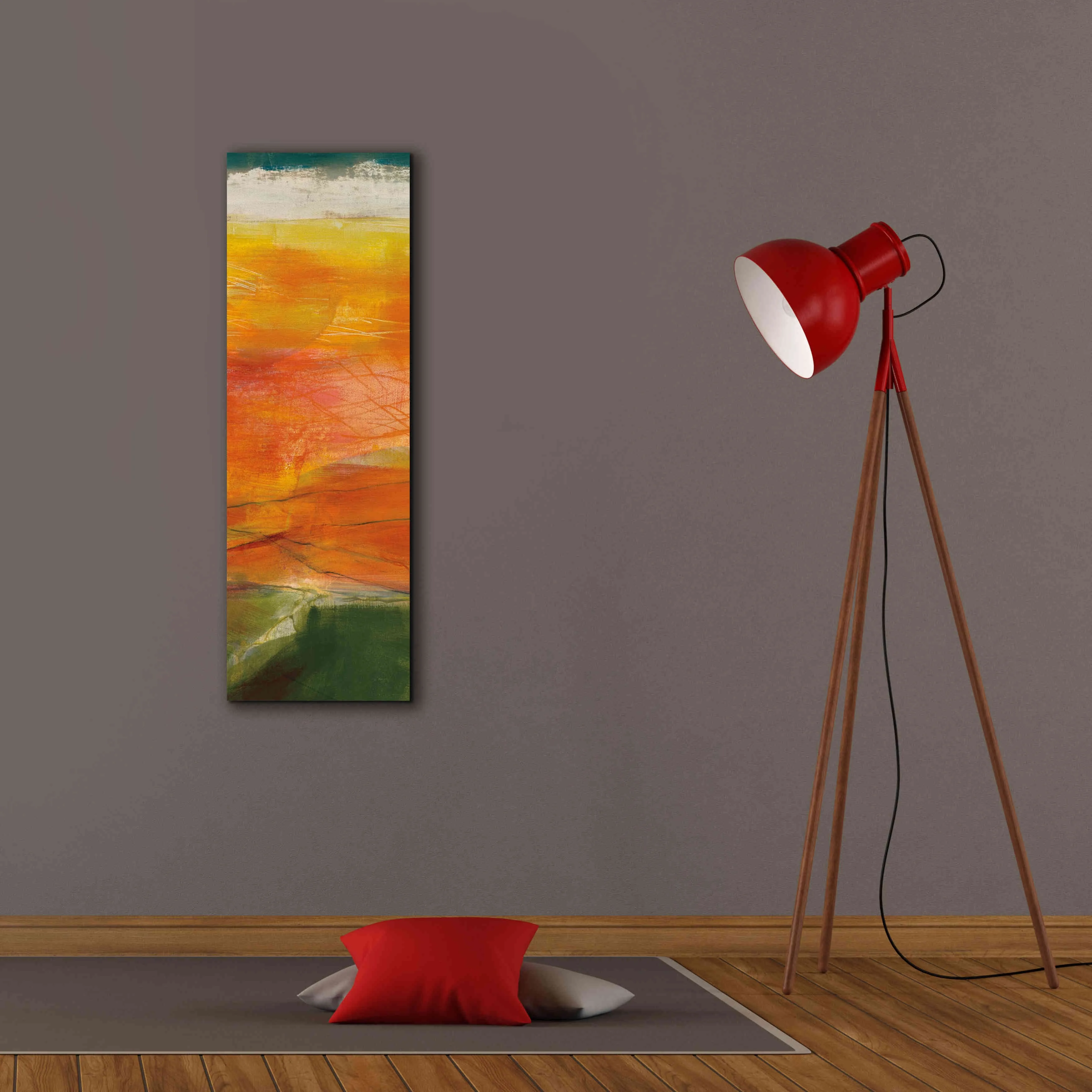 Epic Graffiti 'Bog Journey III V2' by Jo Maye, Giclee Canvas Wall Art, 12"x36"