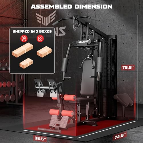Home Gym, Multifunctional H11 Home Gym Equipment, Workout Station with 150LBS Weight Stack