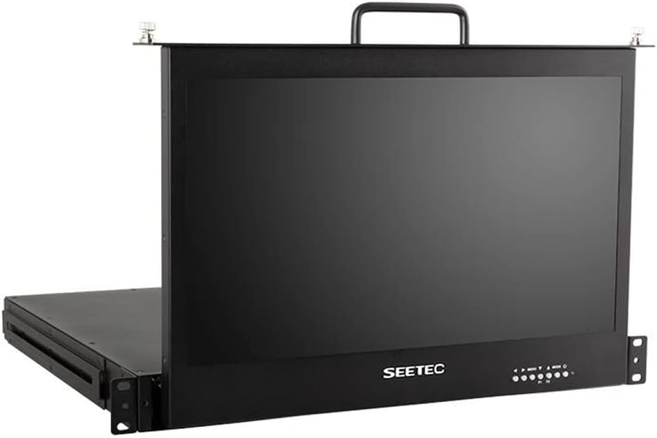 SEETEC 17.3 Inch SC173-HSD-56 1RU Pull Out Rack Mount Monitor Full HD 1920x1080 Broadcast LCD Monitor (SDI/HDMI)
