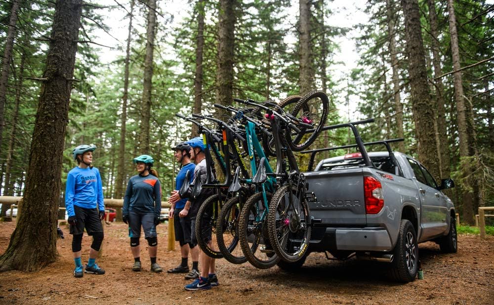 YAKIMA, Hangover Vertical Hitch Rack for Suspension Fork Bikes, 6 Bike