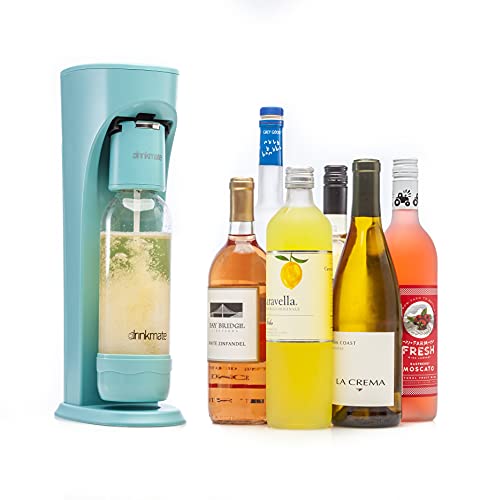 Drinkmate OmniFizz Sparkling Water and Soda Maker, Carbonates Any Drink, Bubble Up Bundle - Includes Two 60L CO2 Cylinders, One Carbonation Bottle
