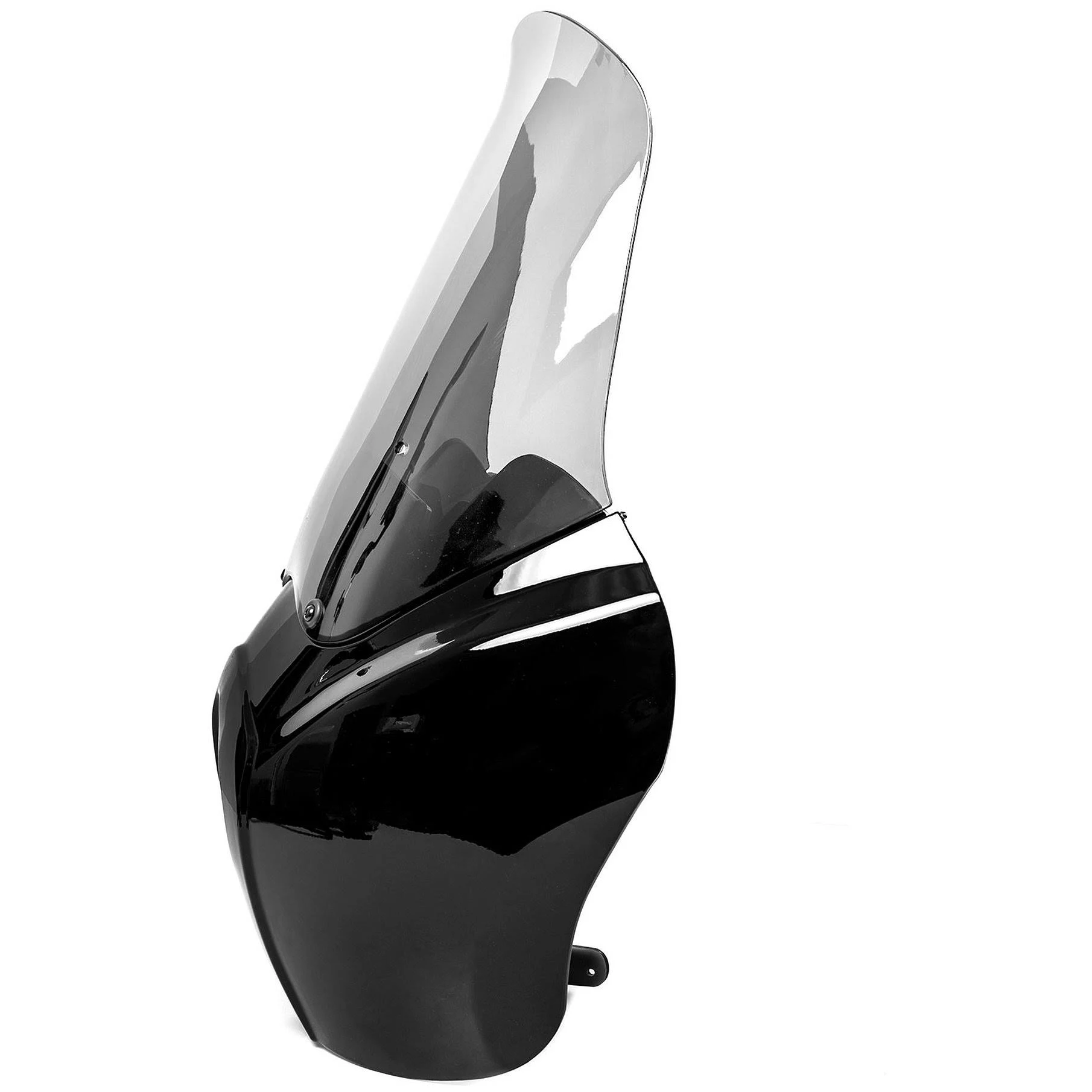 Krator Black u0026 Clear Tall Fairing Windshield Club Style Kit for 2006-2017 Harley-Davidson Dyna - Modification May Be Require