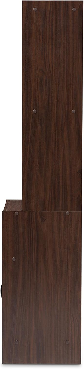 Baxton Studio Kitchen Cabinet, Walnut Brown