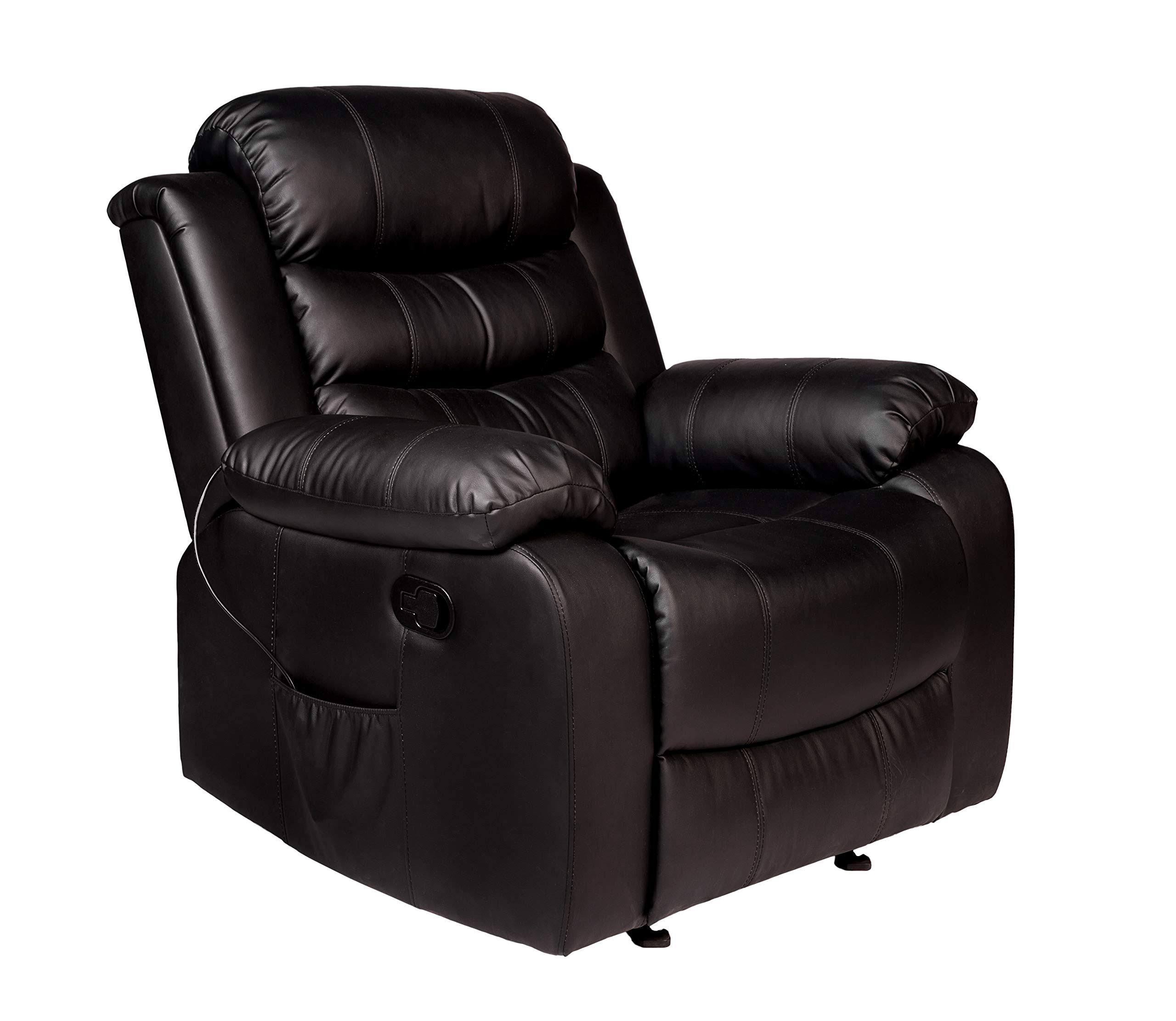 Relaxzen 60-7020M05 Oscar Massage Recliner, Black