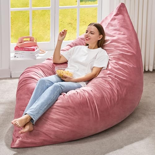 Hobestluk 3 in 1 Bean Bag Chair Giant Bean Bag Chairs Convertible Bean Bag Floor Cushion with Machine Washable Cover