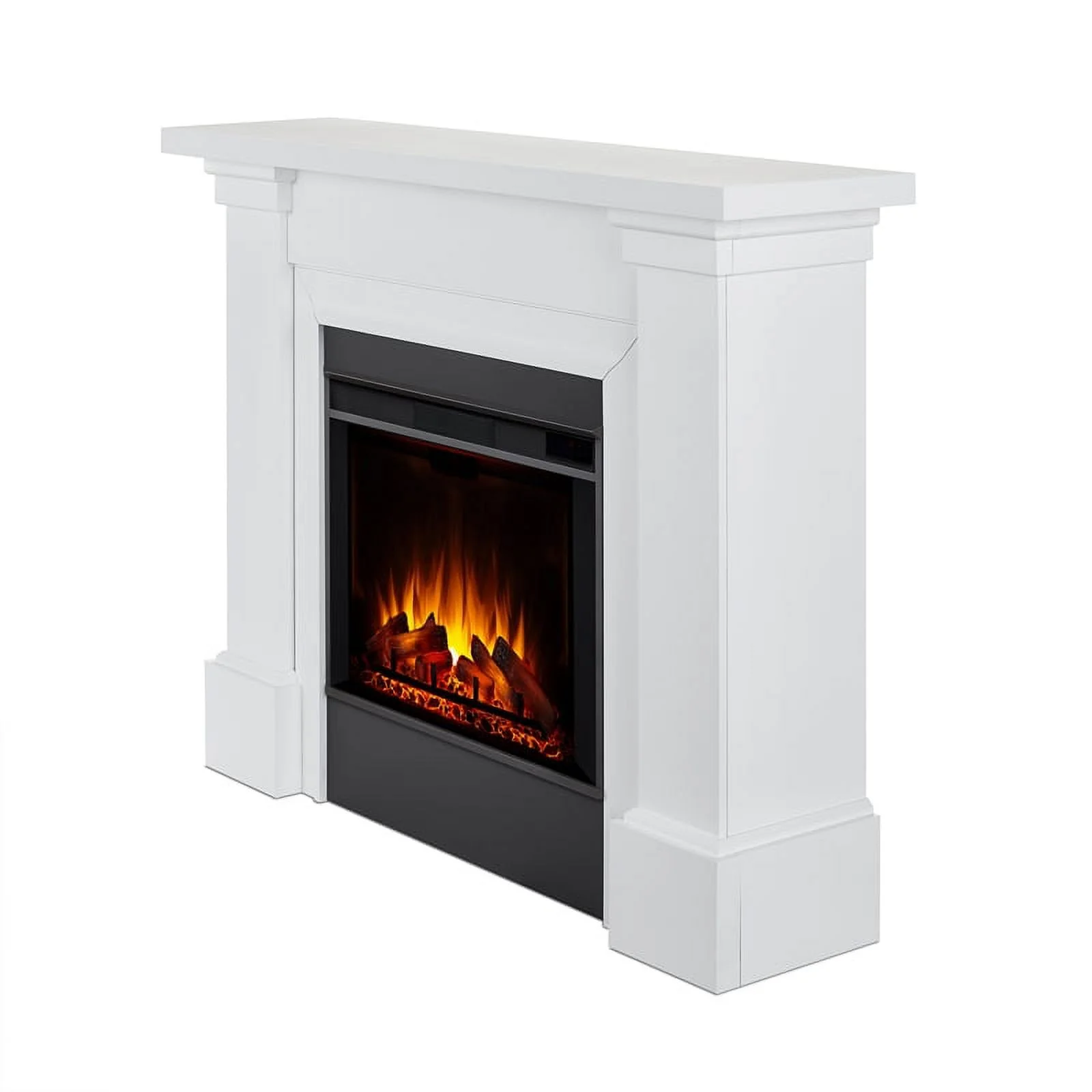 Real Flame Manus 64" Modern Wood Grand Electric Fireplace in White