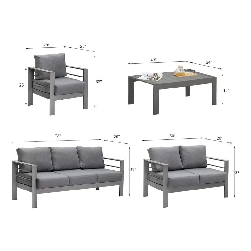 Solaste Aluminum Patio Furniture Set