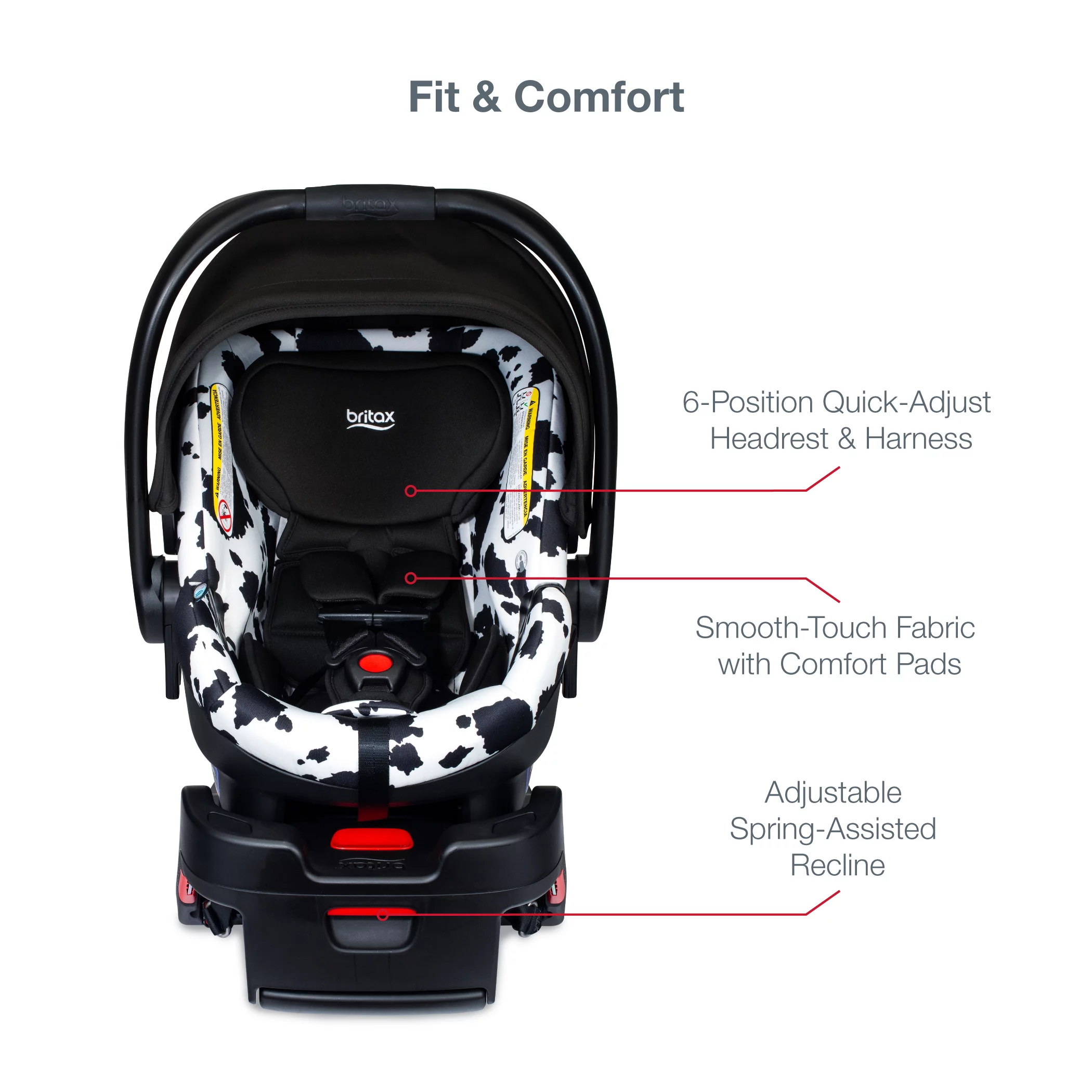 Britax B-Safe Gen2 FlexFit Infant Car Seat, Cowmooflage 2.0 SafeWash