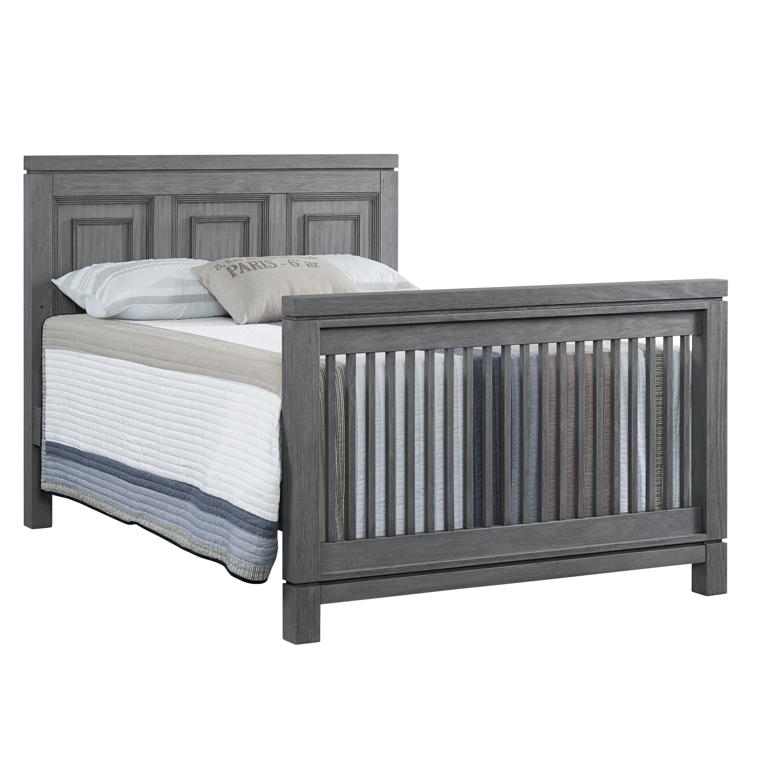 Soho Baby Manchester 4-in-1 Convertible Crib, Rustic Gray, GreenGuard Gold Certified