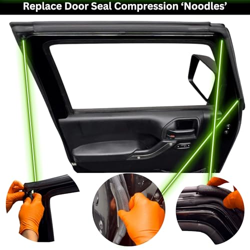 Body Side Gasket Seals, Custom Fit Jeep Gladiator JT 4-Door, Water Resistant, Easy Installation